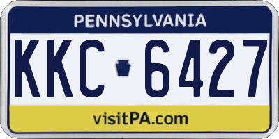 PA license plate KKC6427