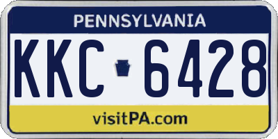 PA license plate KKC6428