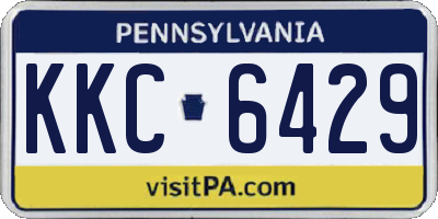 PA license plate KKC6429