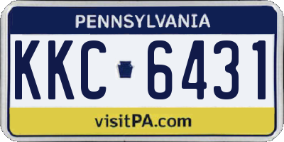 PA license plate KKC6431