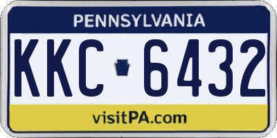 PA license plate KKC6432