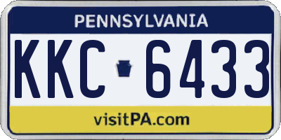 PA license plate KKC6433