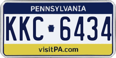 PA license plate KKC6434