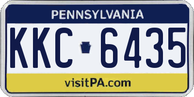PA license plate KKC6435