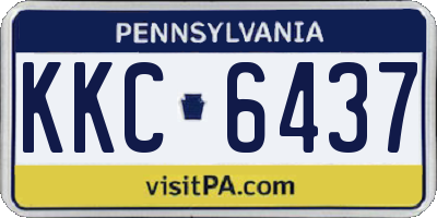 PA license plate KKC6437