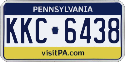 PA license plate KKC6438