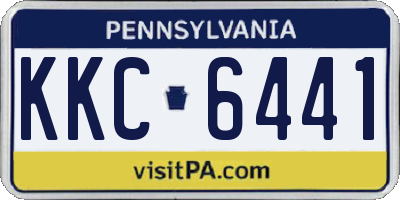 PA license plate KKC6441