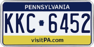 PA license plate KKC6452