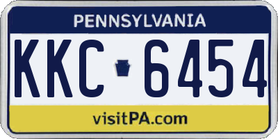 PA license plate KKC6454