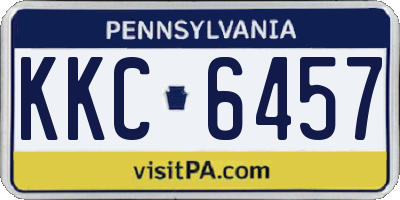 PA license plate KKC6457