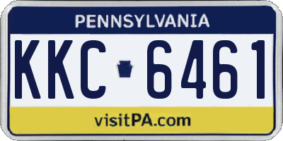 PA license plate KKC6461