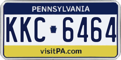 PA license plate KKC6464