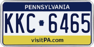 PA license plate KKC6465