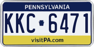PA license plate KKC6471