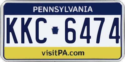 PA license plate KKC6474