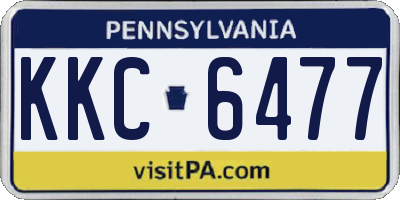 PA license plate KKC6477
