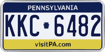 PA license plate KKC6482