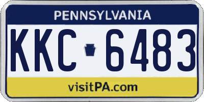 PA license plate KKC6483
