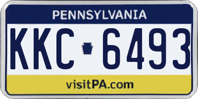 PA license plate KKC6493