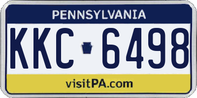PA license plate KKC6498