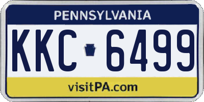 PA license plate KKC6499