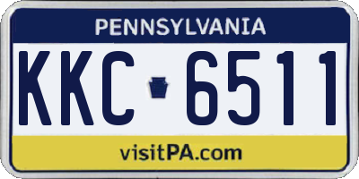 PA license plate KKC6511