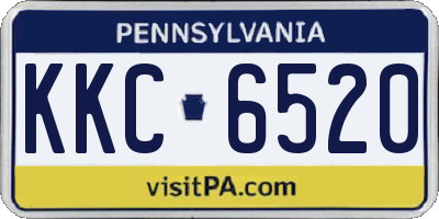 PA license plate KKC6520