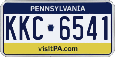PA license plate KKC6541