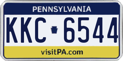 PA license plate KKC6544