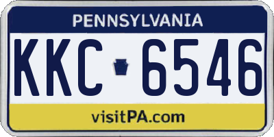 PA license plate KKC6546
