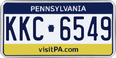 PA license plate KKC6549