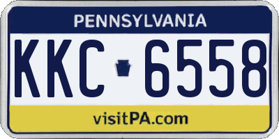 PA license plate KKC6558