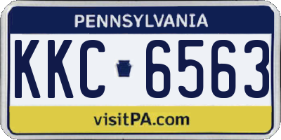PA license plate KKC6563