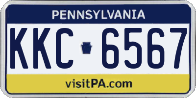 PA license plate KKC6567