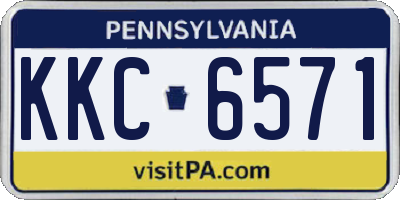 PA license plate KKC6571