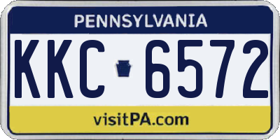 PA license plate KKC6572