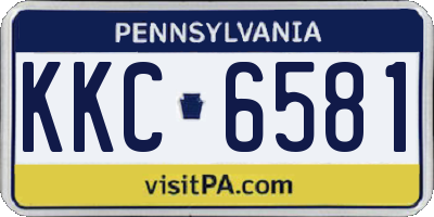 PA license plate KKC6581