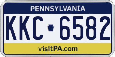PA license plate KKC6582