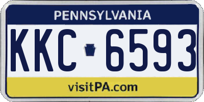 PA license plate KKC6593