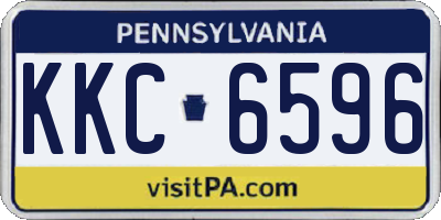 PA license plate KKC6596