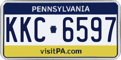 PA license plate KKC6597