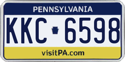 PA license plate KKC6598