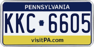 PA license plate KKC6605