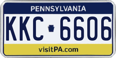 PA license plate KKC6606