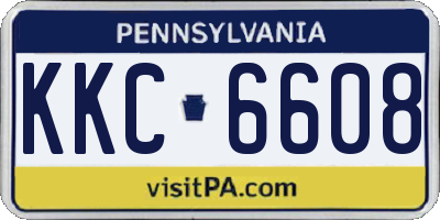 PA license plate KKC6608