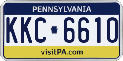 PA license plate KKC6610