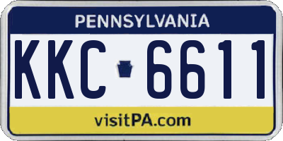 PA license plate KKC6611