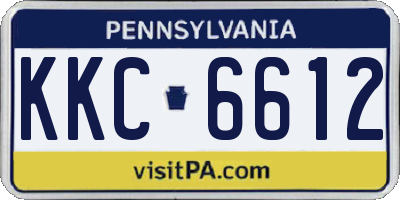 PA license plate KKC6612