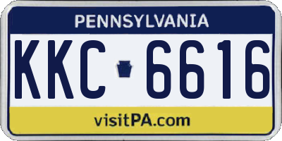 PA license plate KKC6616