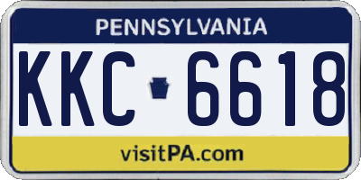 PA license plate KKC6618